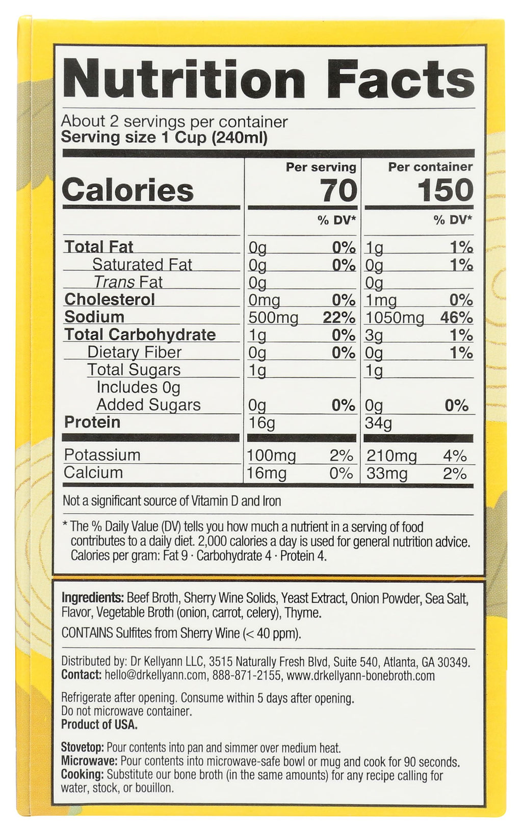 French Onion Bone Broth 16.9 Ounce A77036