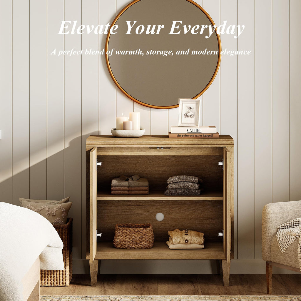 Wood TV Stand with Storage S3333