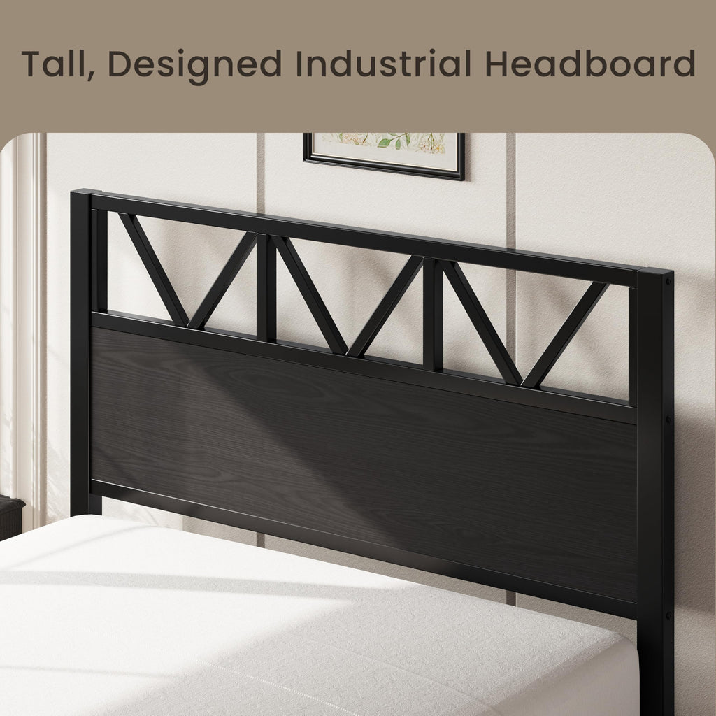 Twin XL Bed Frame with 2 Storage Drawers F96293