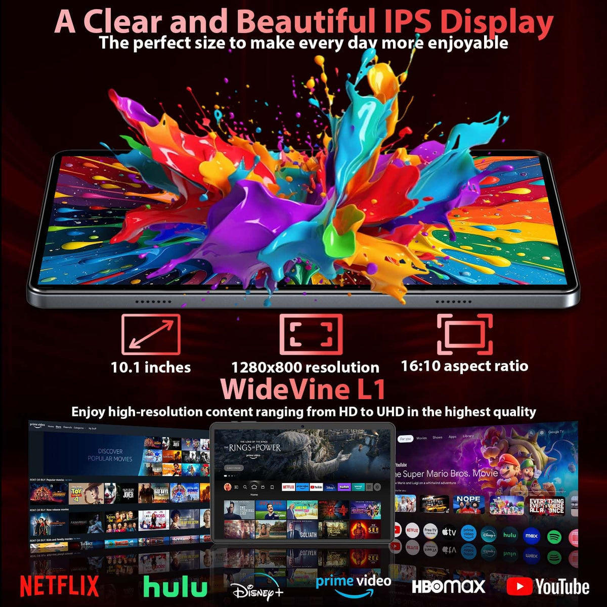10 Inch Android Tablet with Keyboard W89461