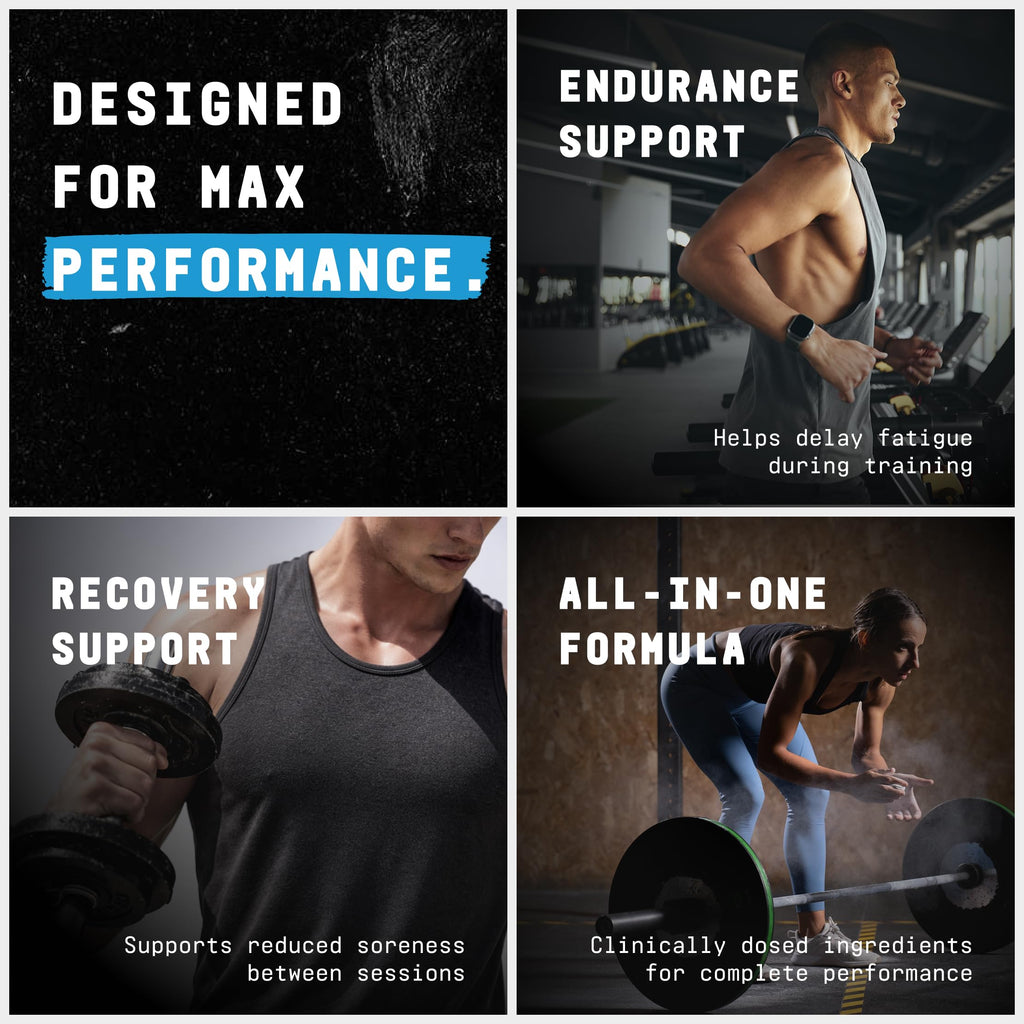 Pre-Workout Powder with Caffeine, L-Citrulline, Creatine, Beta-Alanine, 20 Servings V717