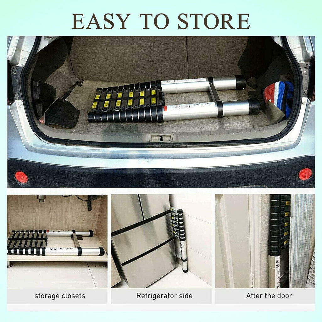 Collapsible Telescoping Ladder 20.5FT Aluminum Lightweight 330LB Capacity V81803