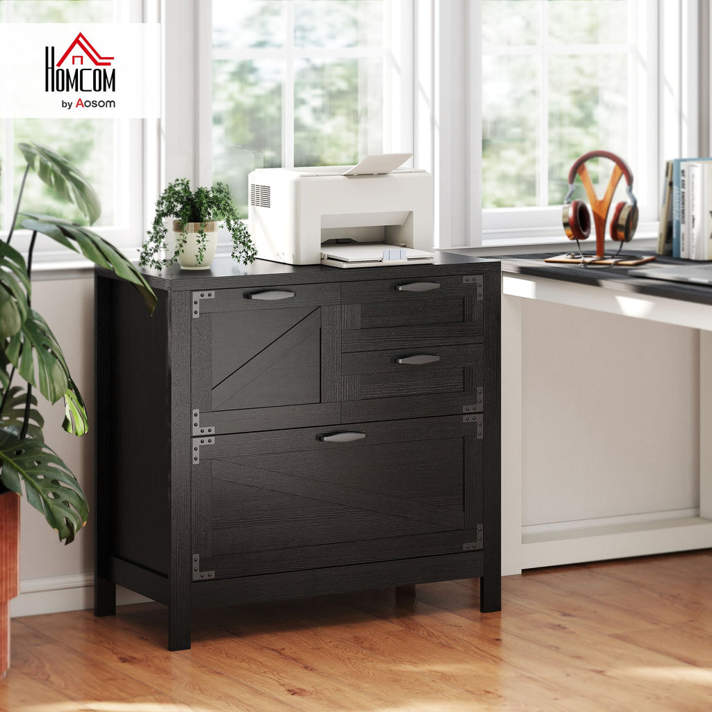 Black 4 Drawer File Cabinet B252661