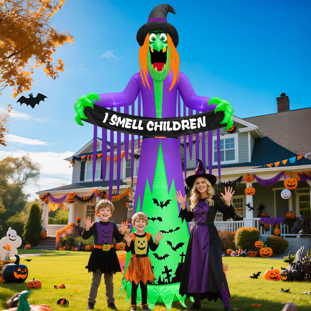 12FT Halloween Inflatables Witch Decorations F4474