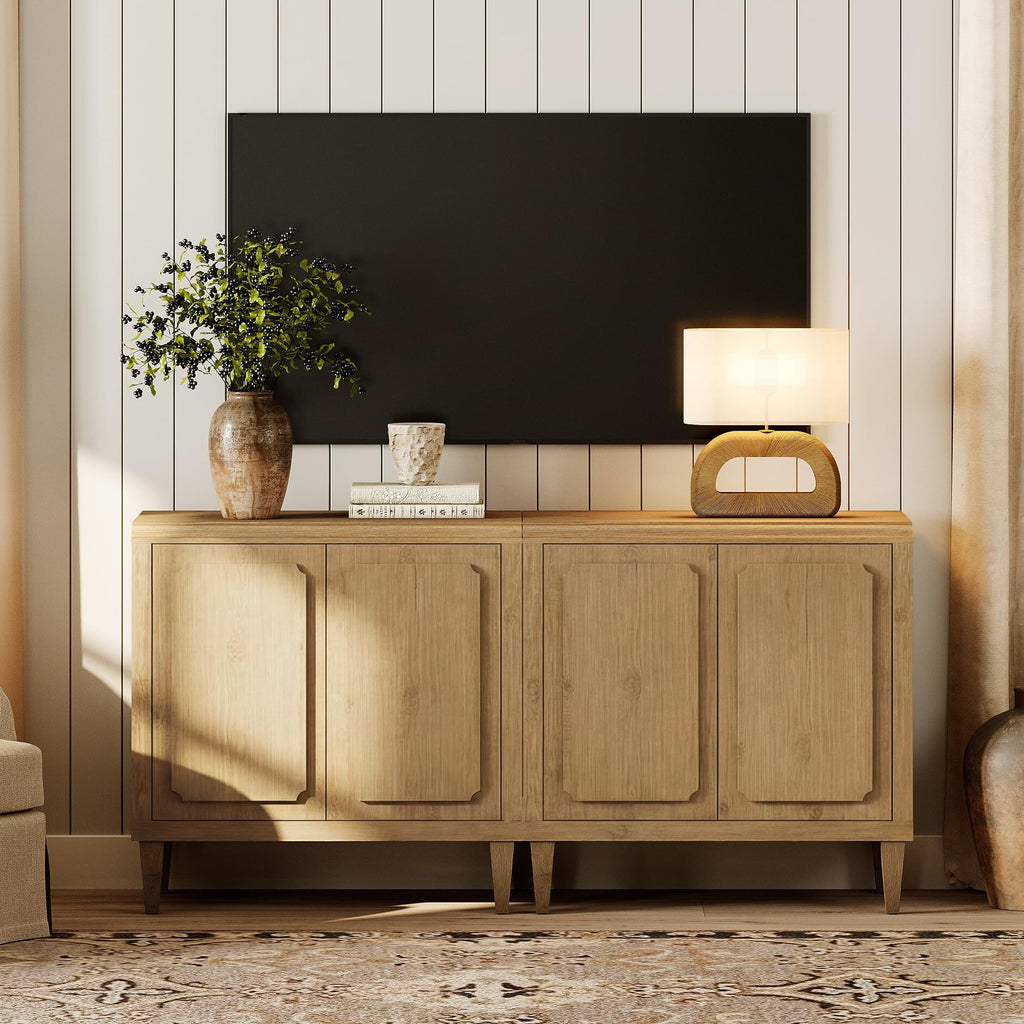 Wood TV Stand with Storage S3333