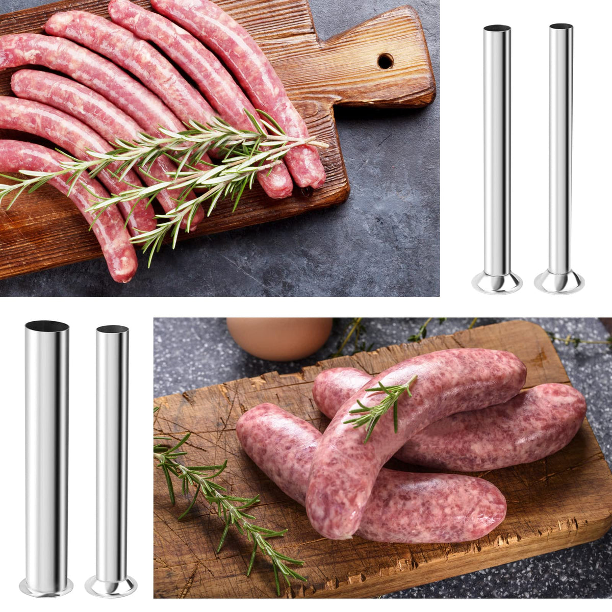 Stainless Steel Sausage Stuffer with 4 Nozzles V981478
