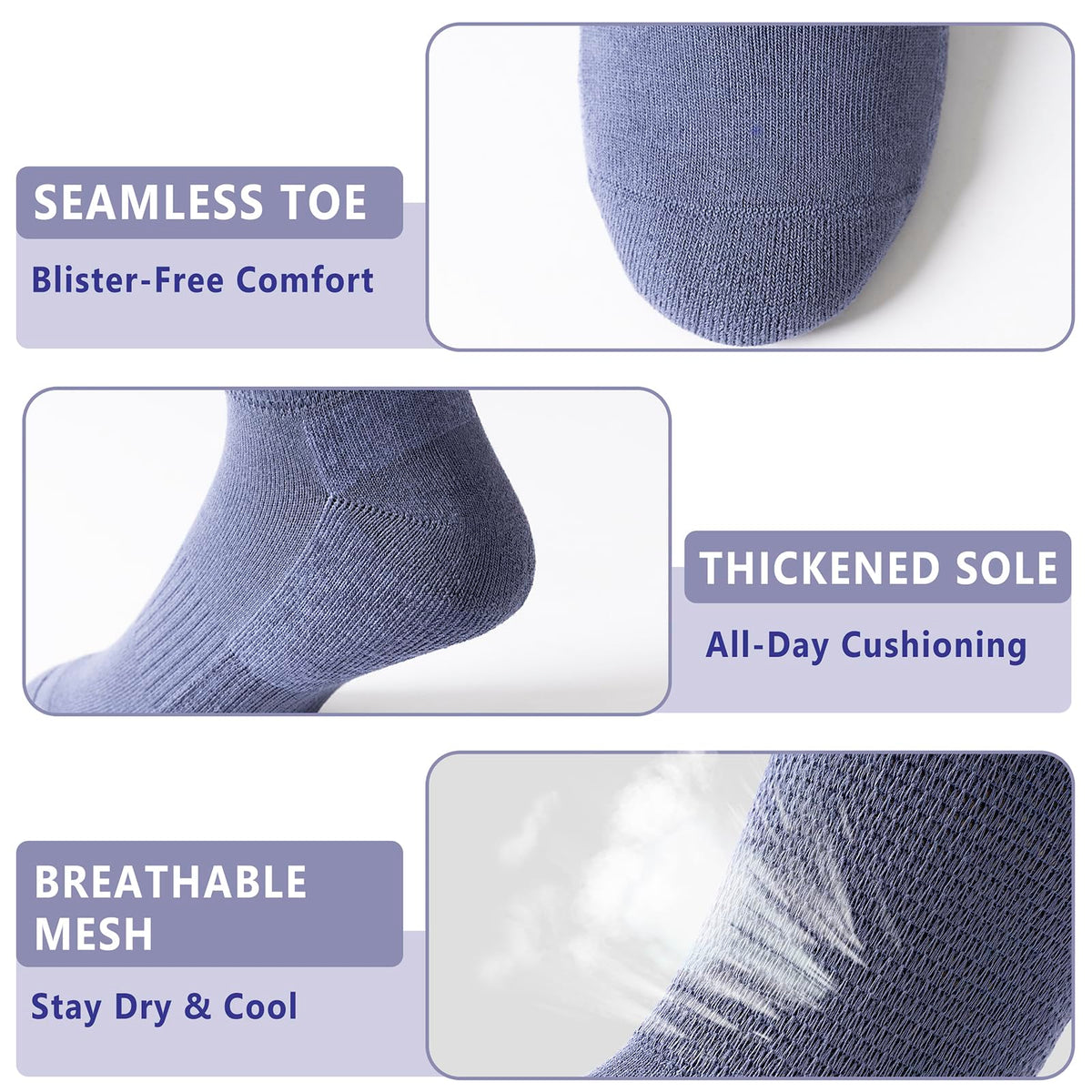 Viscose from Bamboo Crew Socks, 3 Pairs P73802