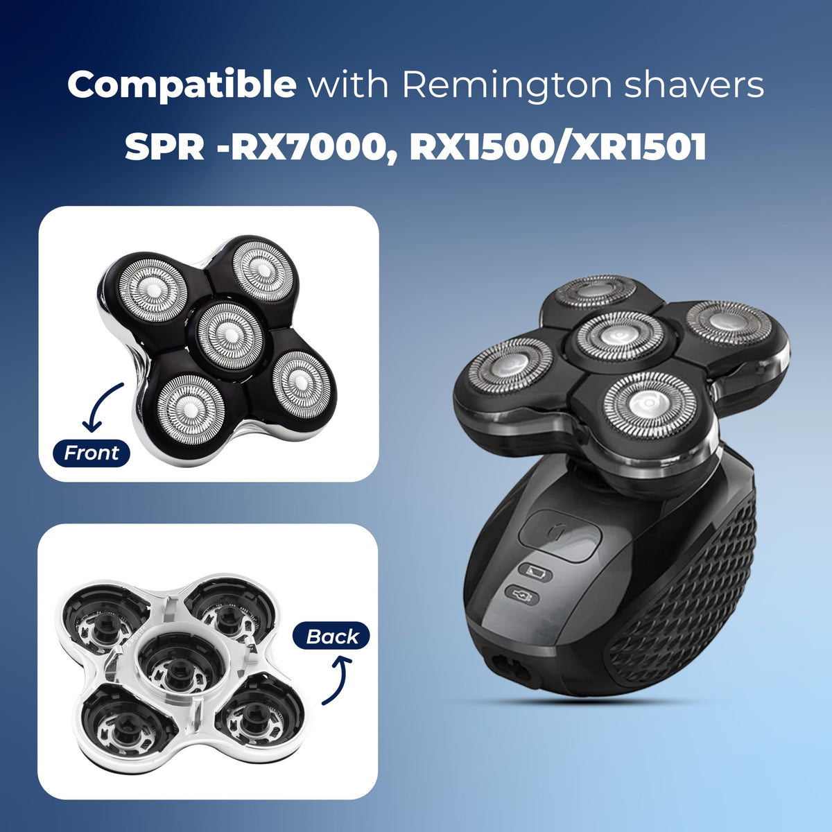 5 Pack Dual Track Shaver Replacement Blades J398