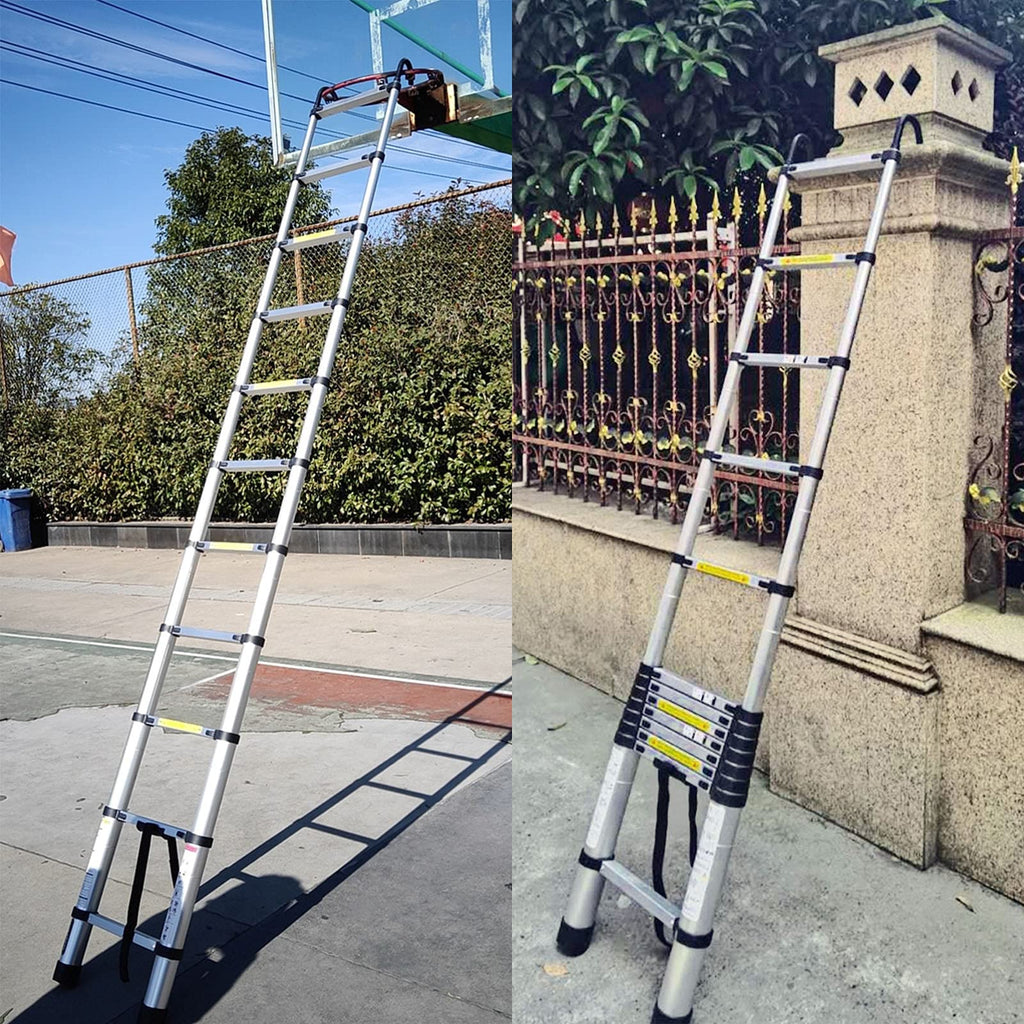 Collapsible Telescoping Ladder 20.5FT Aluminum Lightweight 330LB Capacity V81803