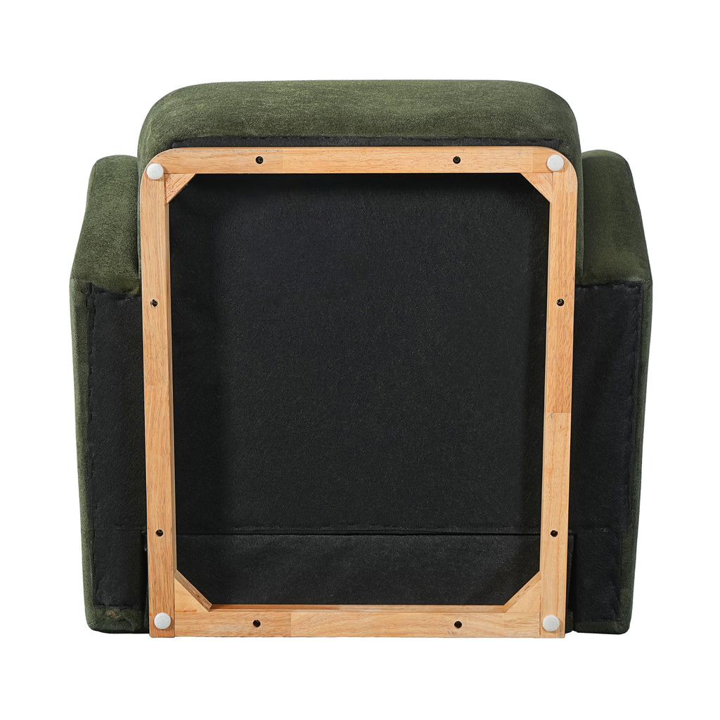 Olive Green Velvet Upholstered Accent Chair Set of 2 U25658