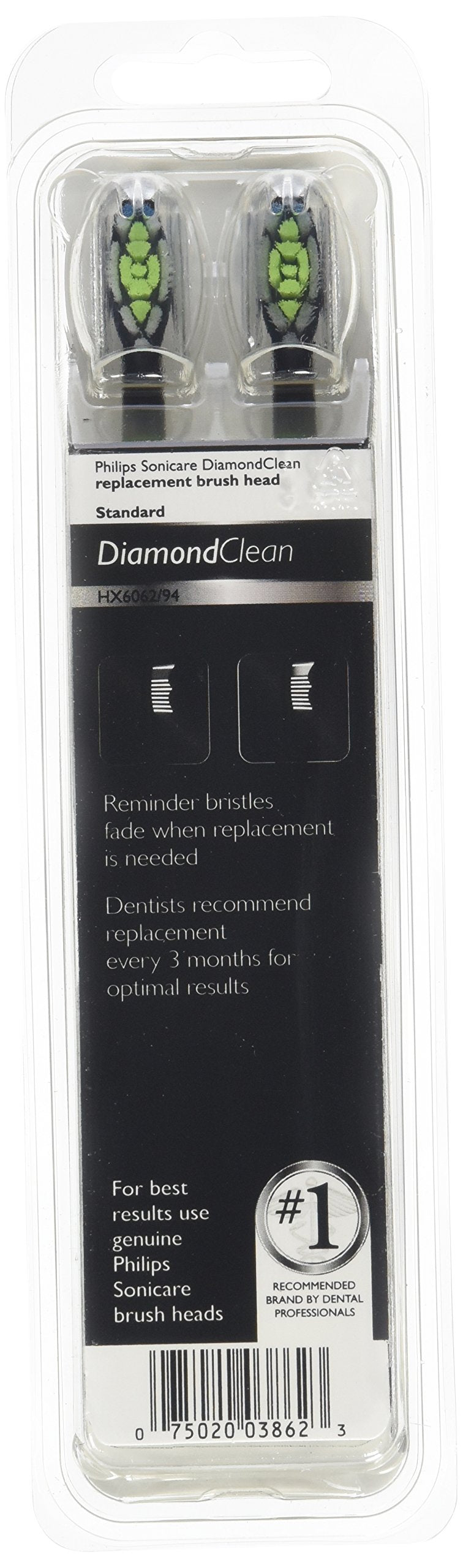 Black 2 Pack Replacement Brush Heads T118