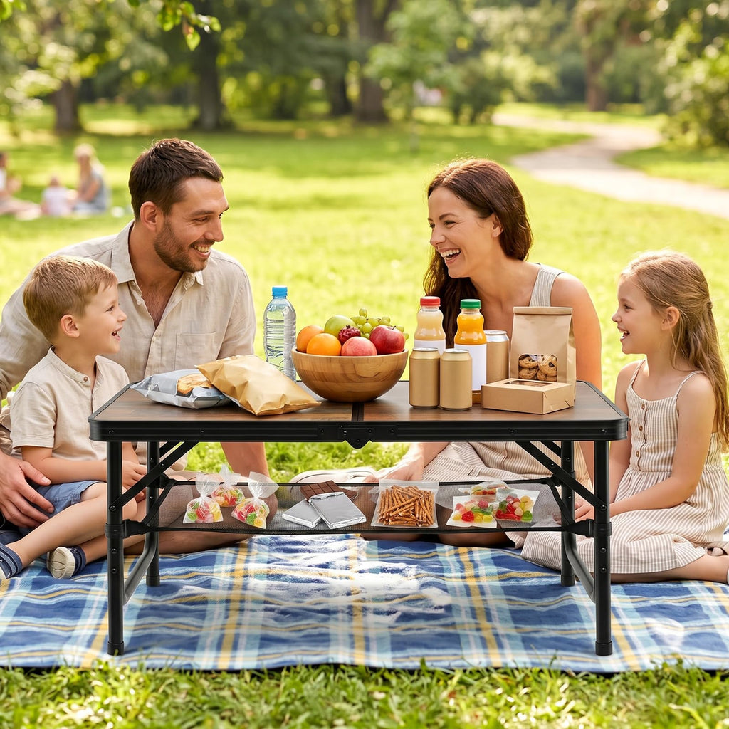 3 FT Portable Aluminum Folding Camping Table with Carry Handle K2747
