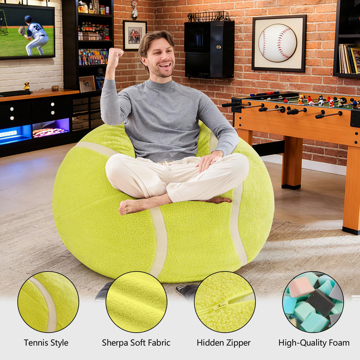 Bean Bag Chair with Foam Filler X998