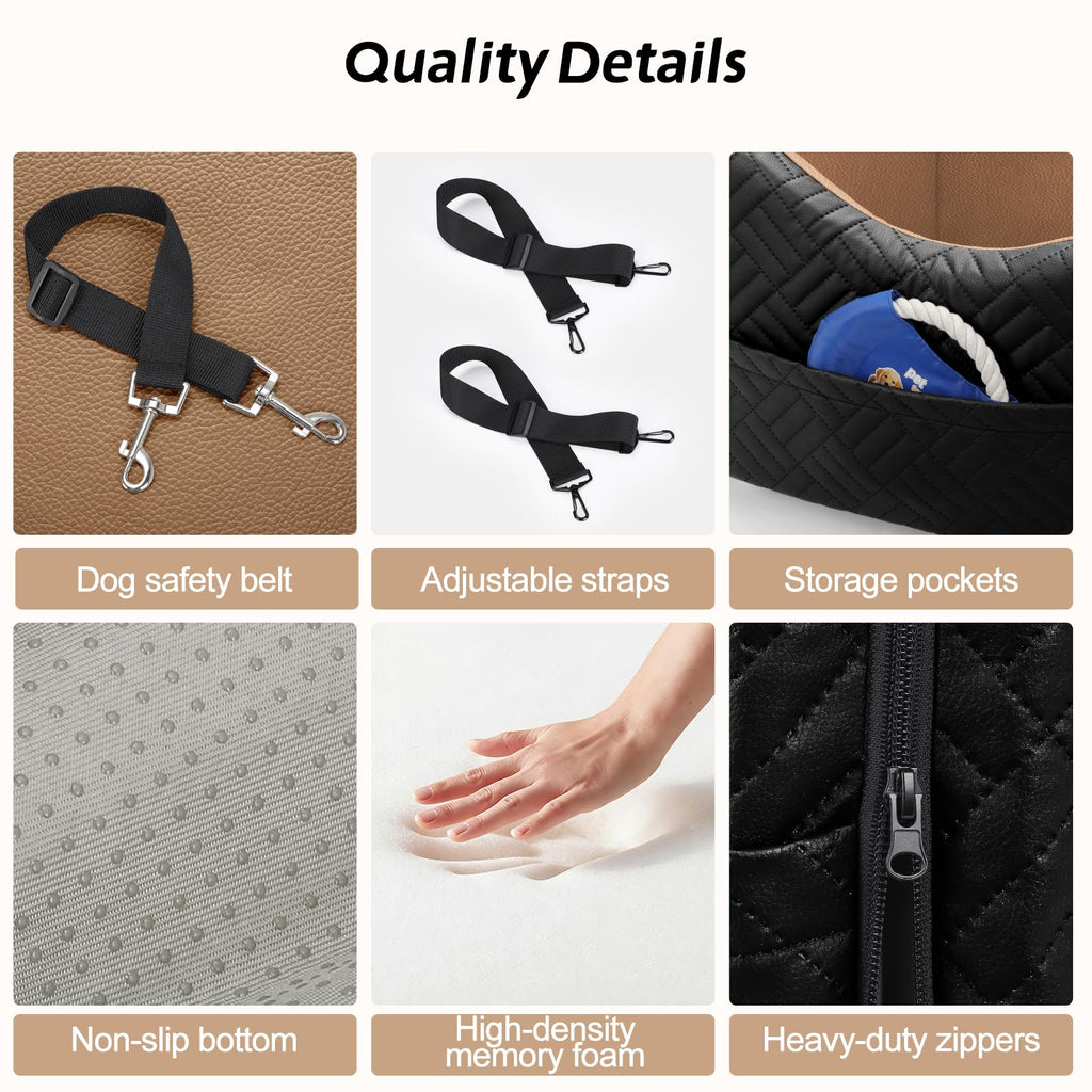 Waterproof PU Leather Dog Car Seat with Safety Belt V144657
