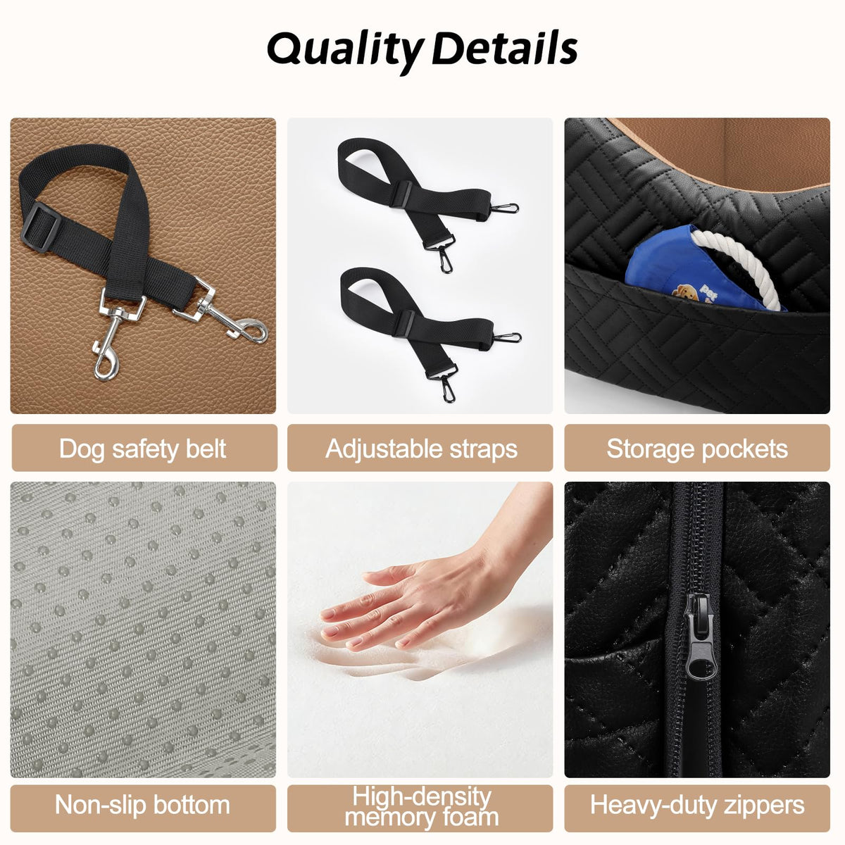 Waterproof PU Leather Dog Car Seat with Safety Belt V144657