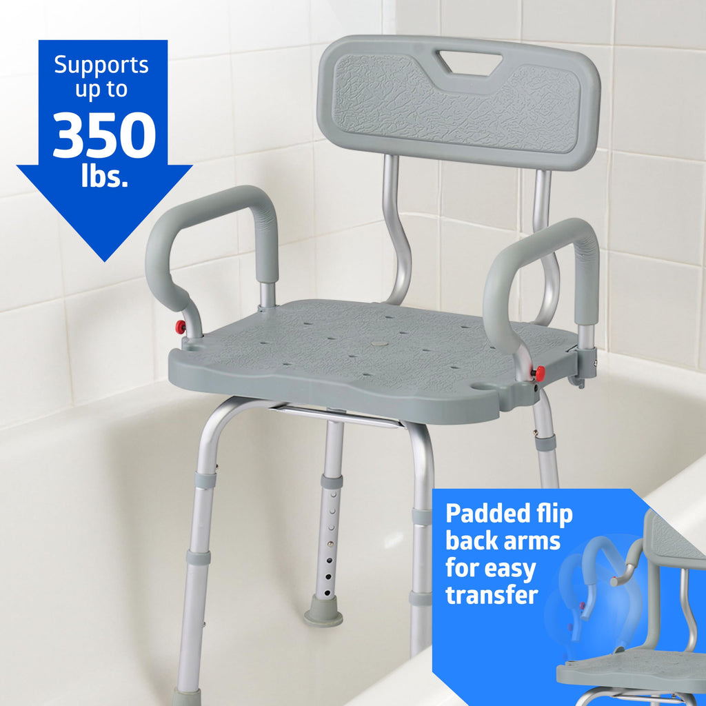 Swivel Bath Chair with Backrest B1874