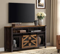 Dark Walnut Black Entertainment Center B56721