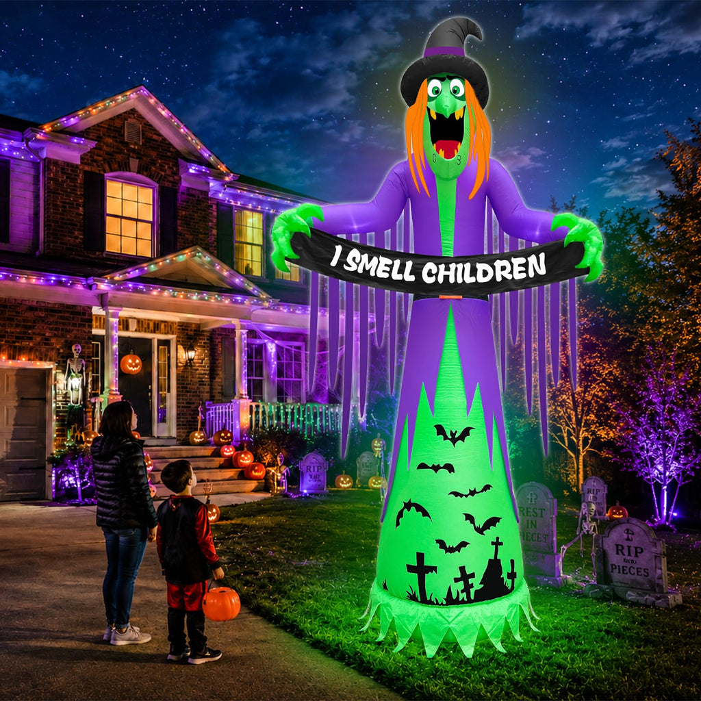 12FT Halloween Inflatables Witch Decorations F4474