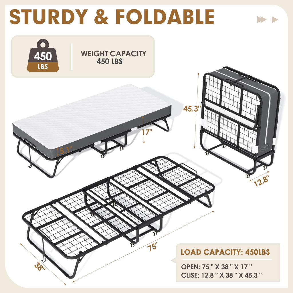 Folding Bed with 5” Mattress R321688