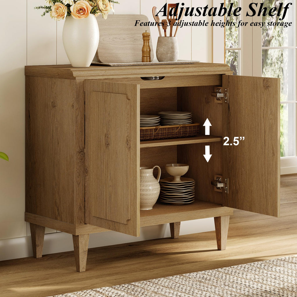 Wood TV Stand with Storage S3333