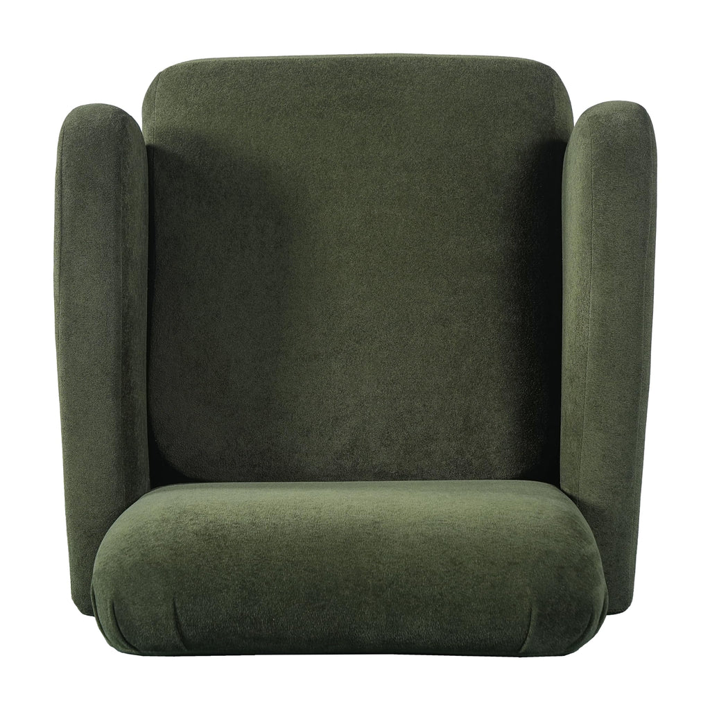 Olive Green Velvet Upholstered Accent Chair Set of 2 U25658