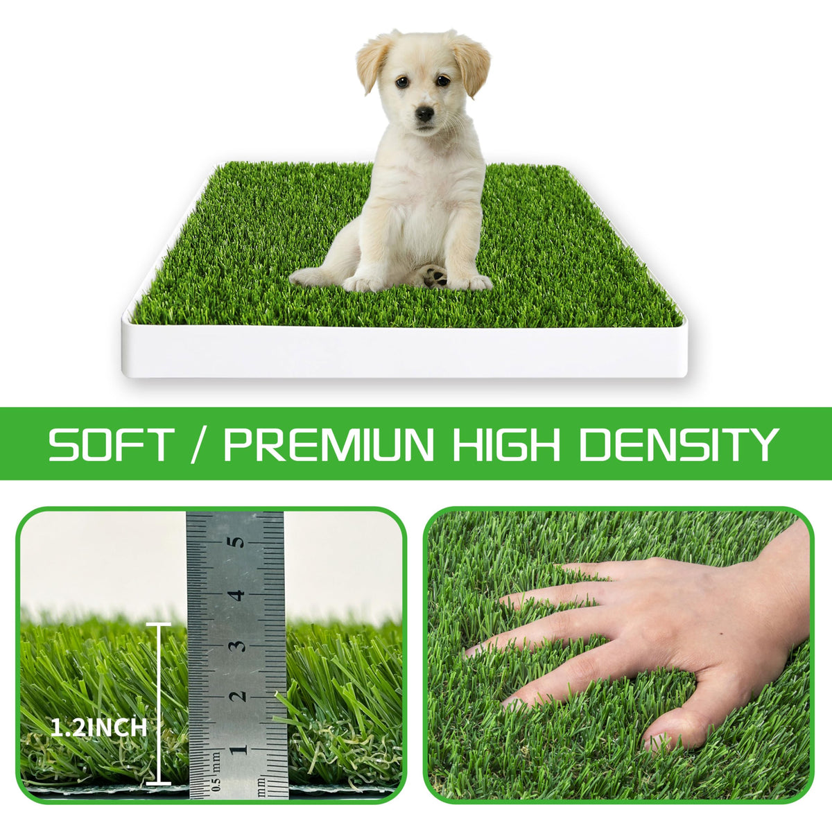 Indoor Fake Grass Pad with Tray W329179