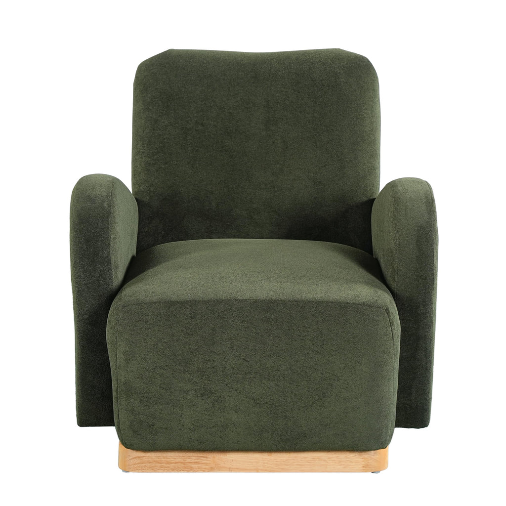Olive Green Velvet Upholstered Accent Chair Set of 2 U25658