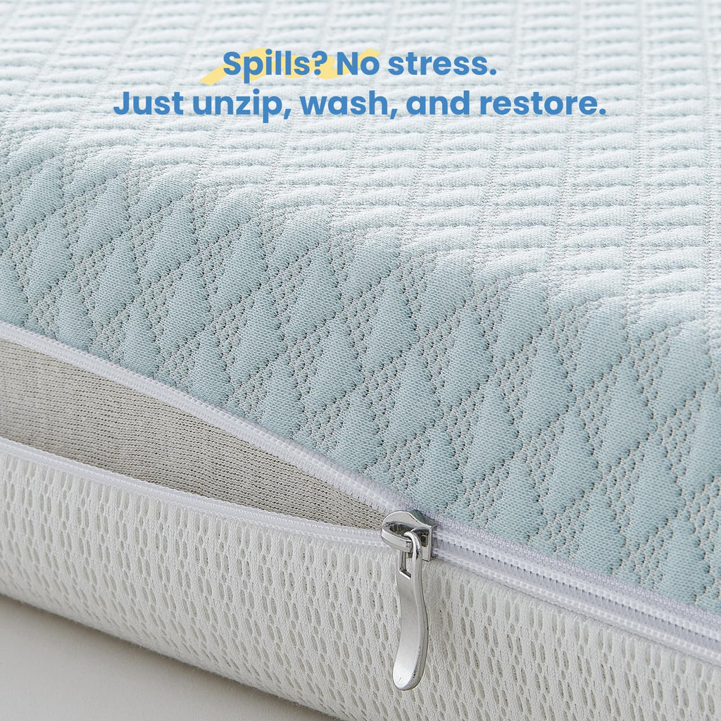 Mini Crib Mattress 38x24x4 Dual-Sided Cooling Gel Foam N25398