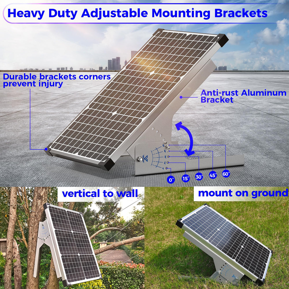 30W Solar Panel Kit 12V Battery Trickle Charger E3341